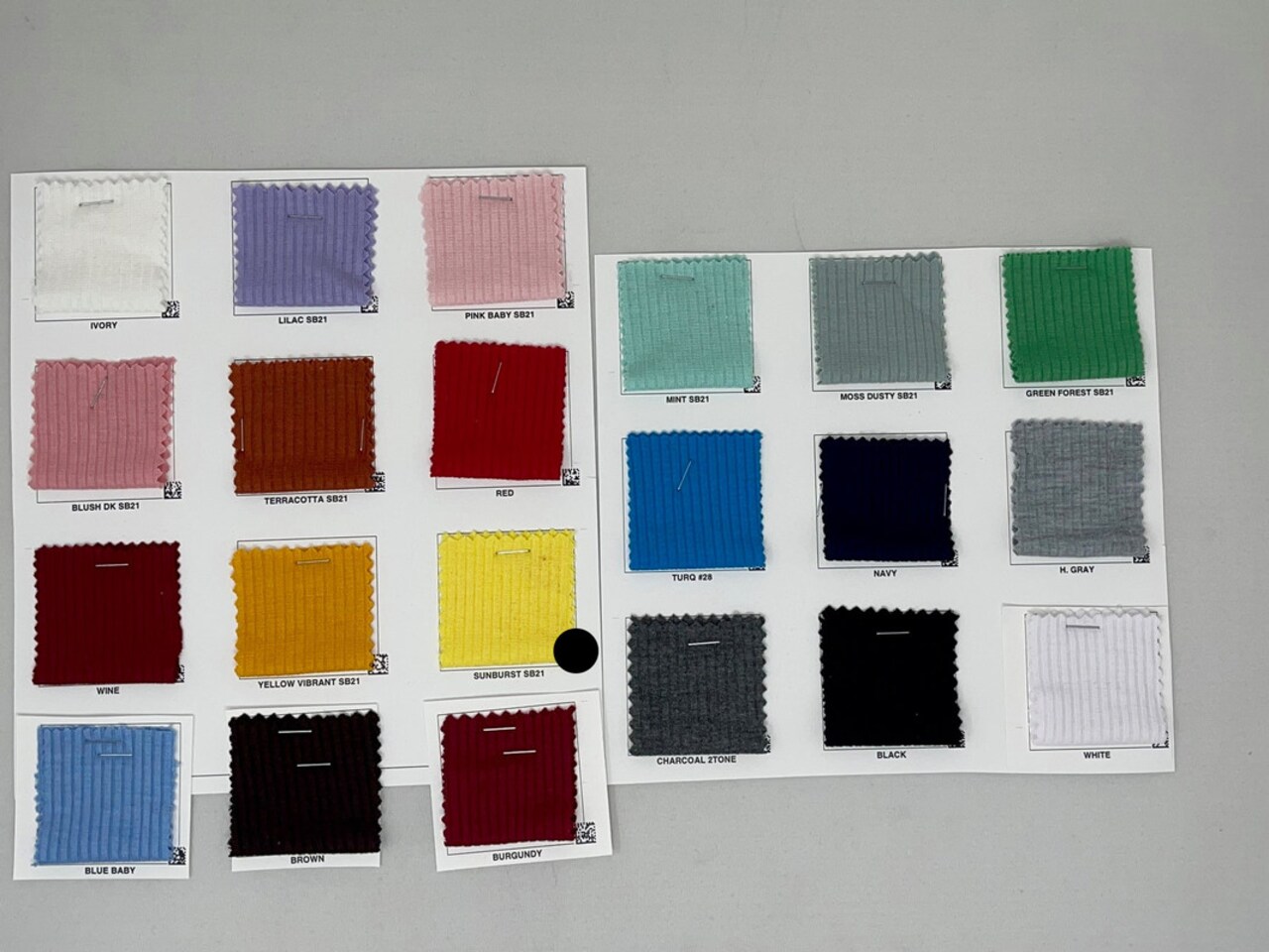 1 Yard 4x2 Rib Knit Solid Fabric Stretchy Durable Soft 52"-53" Inch Width